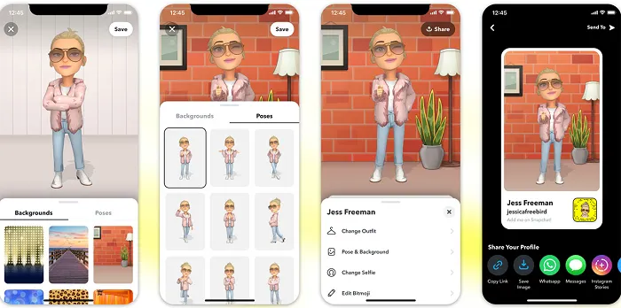 Snapchat 3D Bitmoji