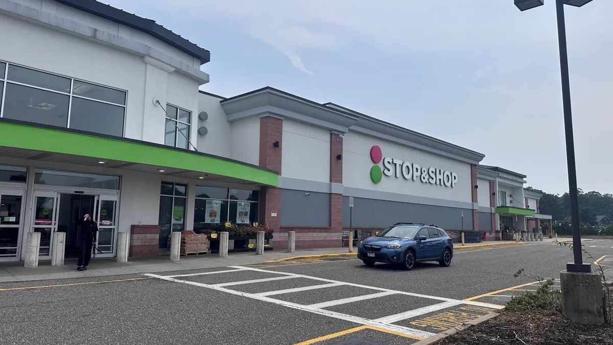 Exterior of a Stop & Shop grocery store