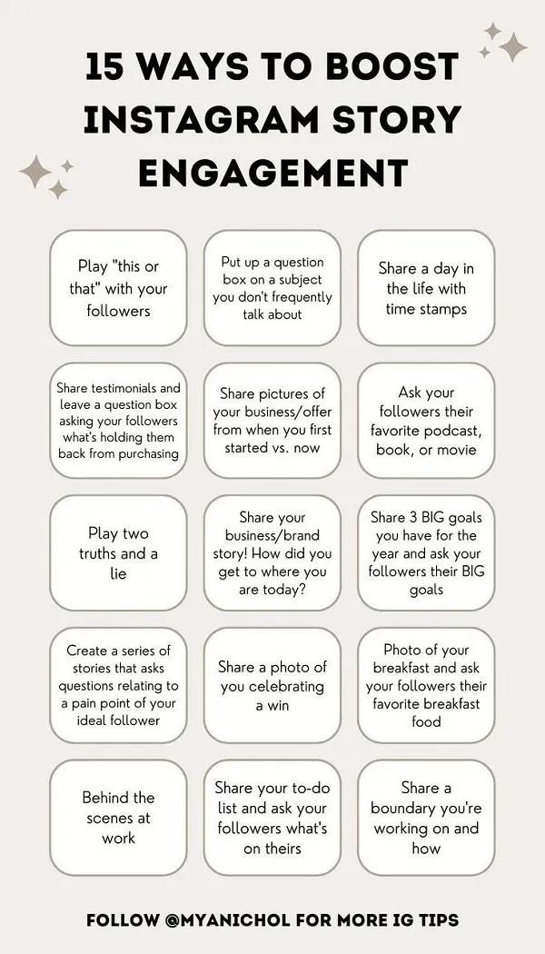 15 instagram stories tips infographic