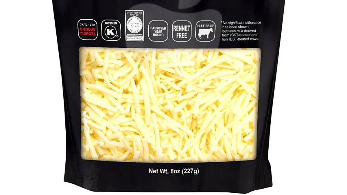 Kosher certified pizza cheese