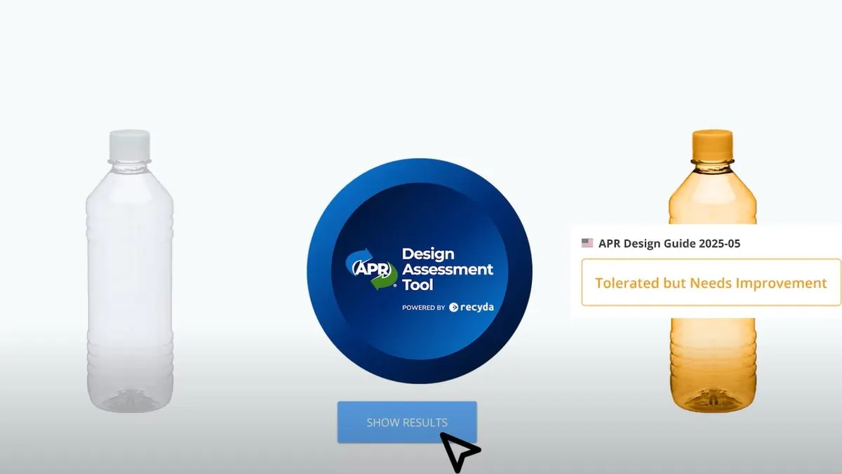 Demonstration of Association of Plastic Recyclers Design Assessment Tool