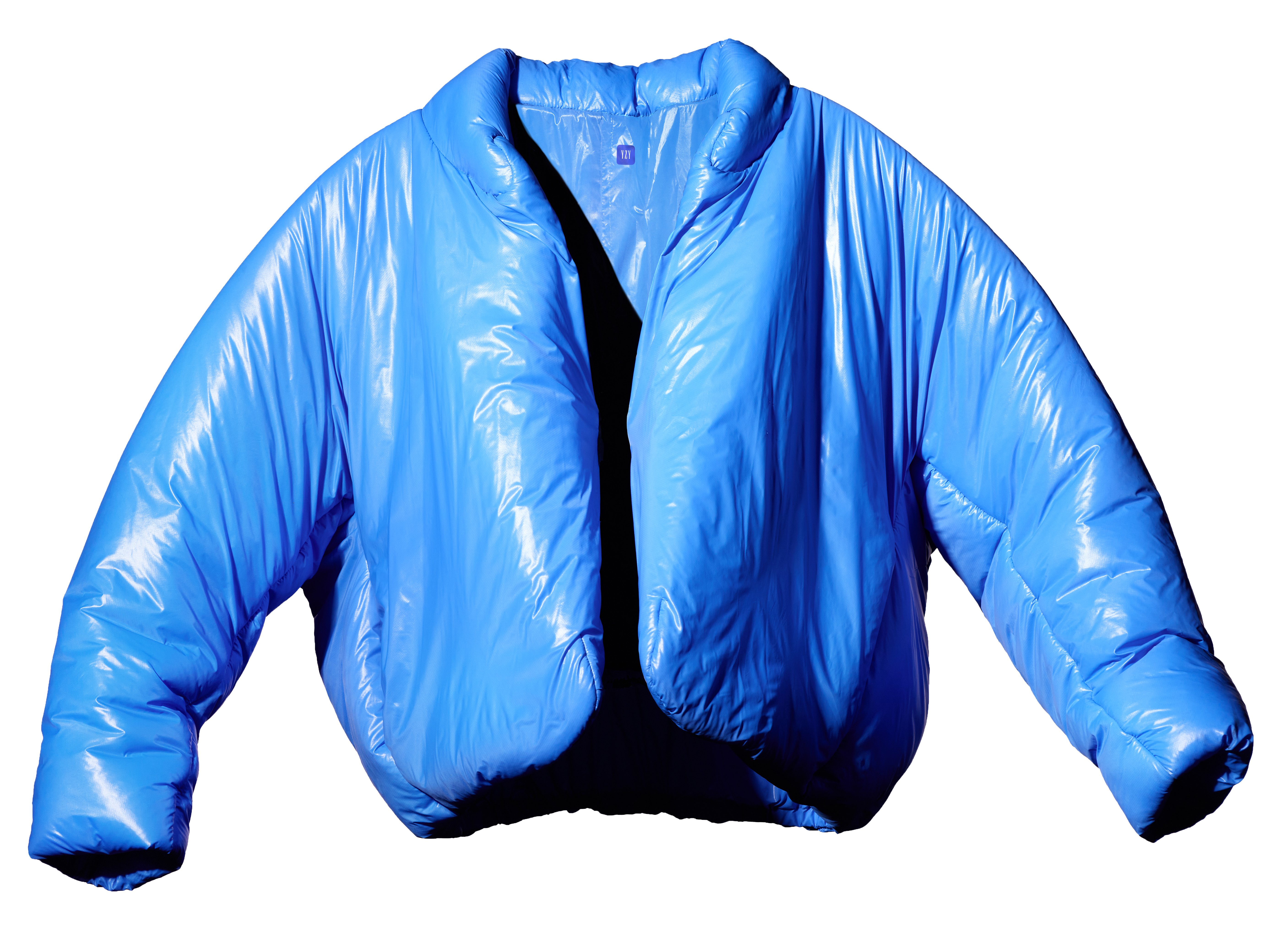 Bright blue Gap Yeezy puffer jacket