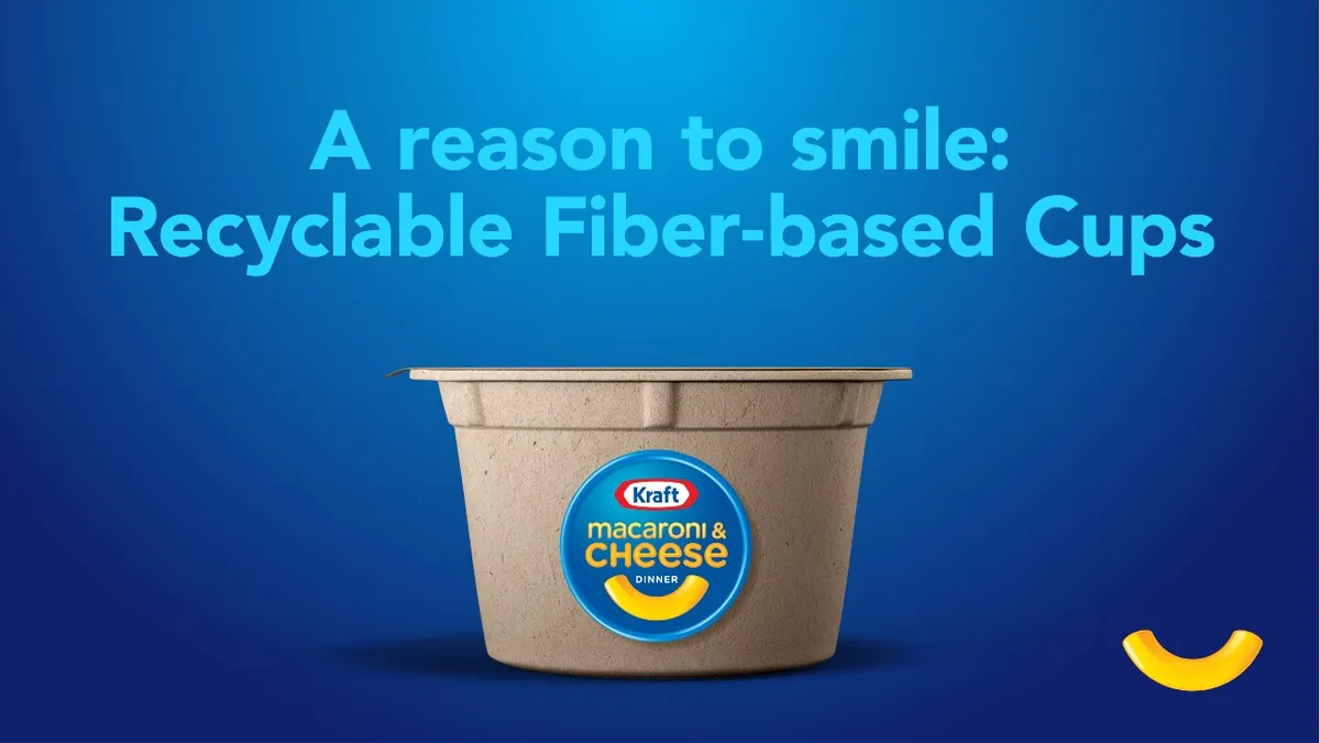 Kraft Heinz is testing recyclable paperboard cups for its Macaroni & Cheese in 2021.