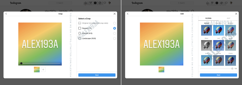 Instagram desktop