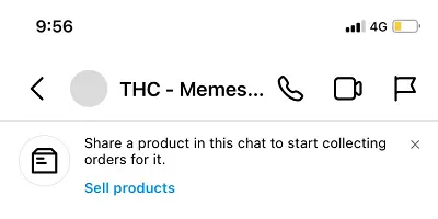 Instagram products in chat