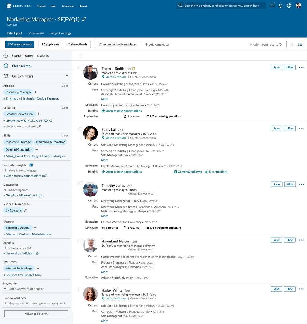 LinkedIn Recruitment Update - screenshots