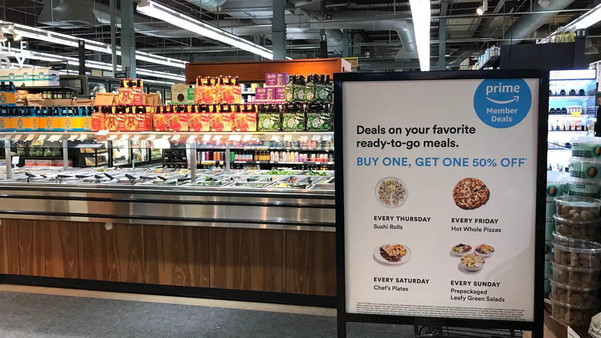 Grab-and-go items and salad bar at a Whole Foods in Washington, D.C.