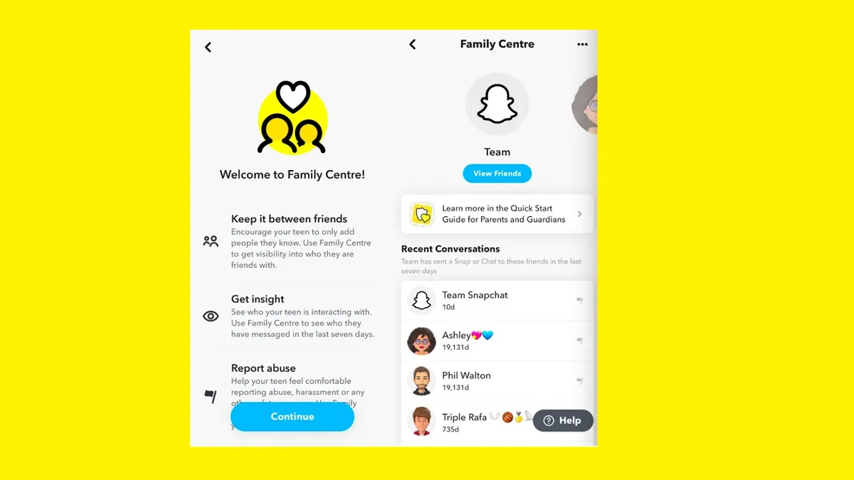 Snapchat Family Center