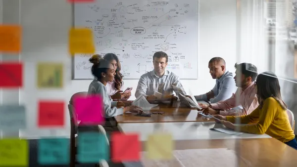 People in a business meeting planning