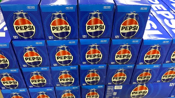 Boxes of Pepsi soda at a Washington, D.C., grocery store.