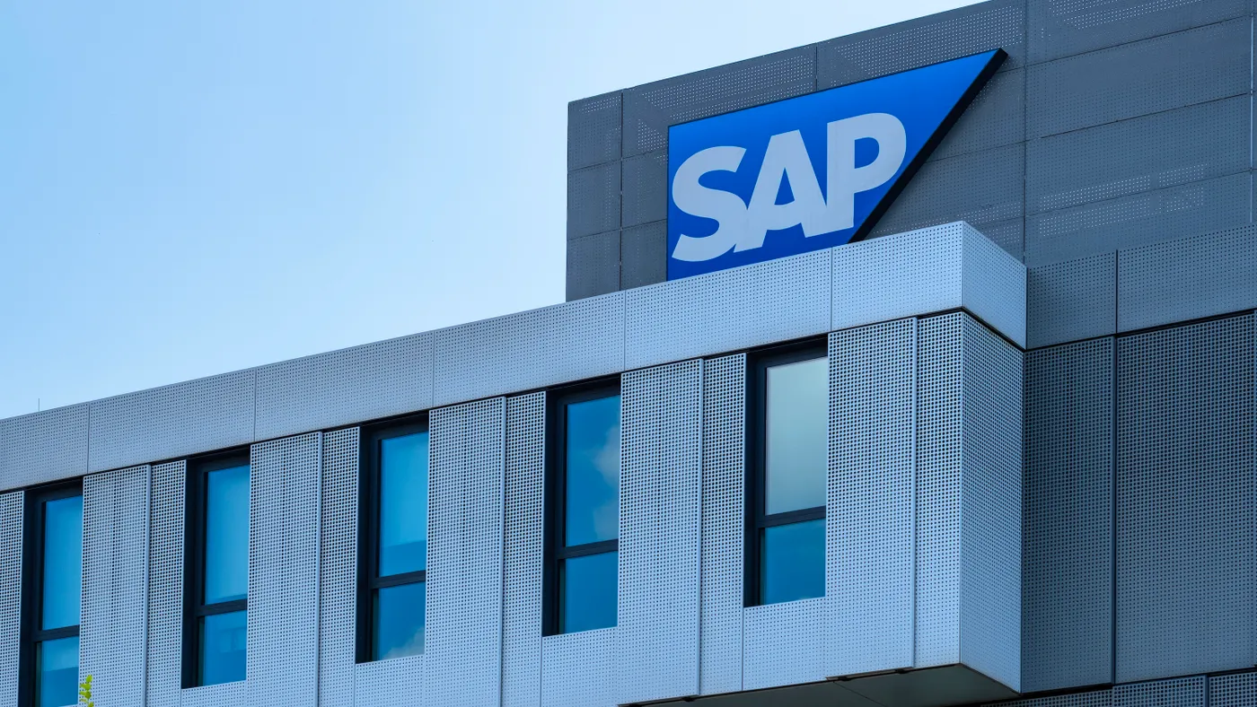 A building with the SAP corporate logo is pictured in St.Leon-Rot, Germany on July 29, 2024.
