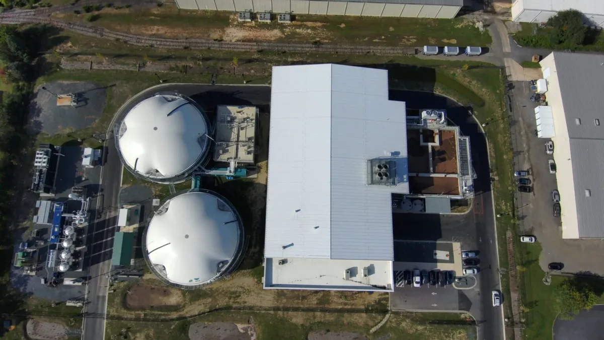 Aerial view of the Maryland Bioenergy Center in Jessup, Maryland.