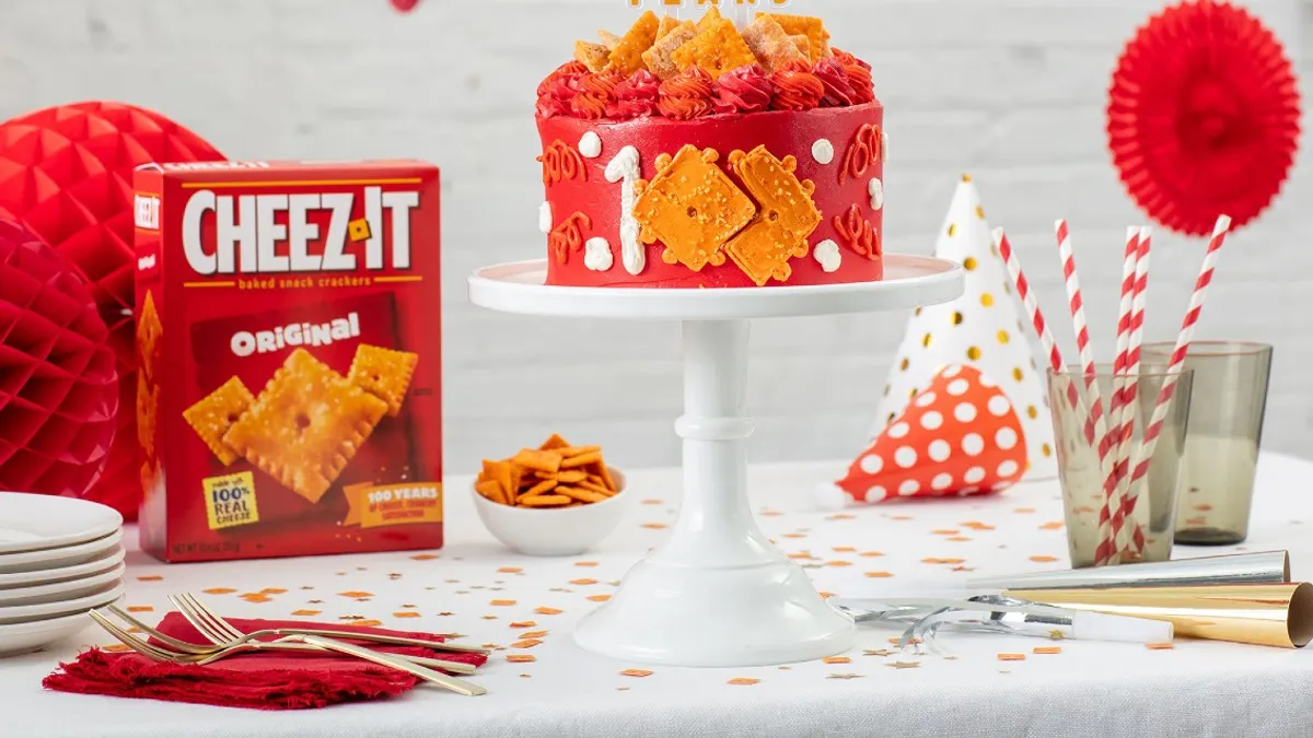 Celebrity chef Stephanie Izard is making a Cheez-Itennial Cake to celebrate Cheez-It's 100th birthday.