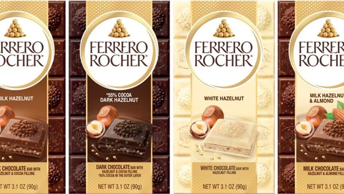 Ferrero Rocher chocolate bars