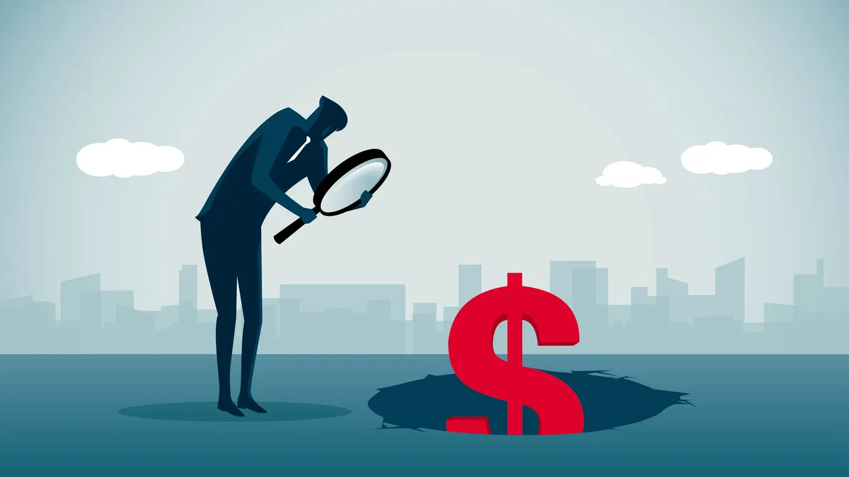 Man spots large red dollar sign in hole