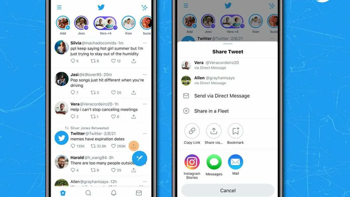 Twitter Instagram Stories integration