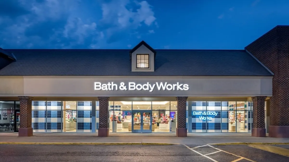 Storefront featuring Bath & Body Works new Gingham+ design.