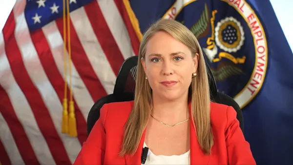 A screenshot of Andrea Lucas' social media video.