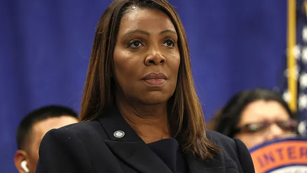 Closeup of New York Attorney General Letitia James.