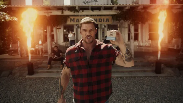 Alan Ritchson in an ad for Dr. Squatch