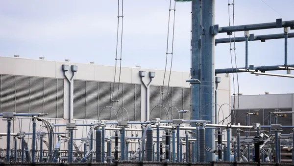 The Digital Realty ACC10 data center next to the Nimbus substation in Ashburn, Virginia.
