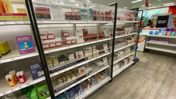 Beauty products locked up at a Target store in Washington, DC.