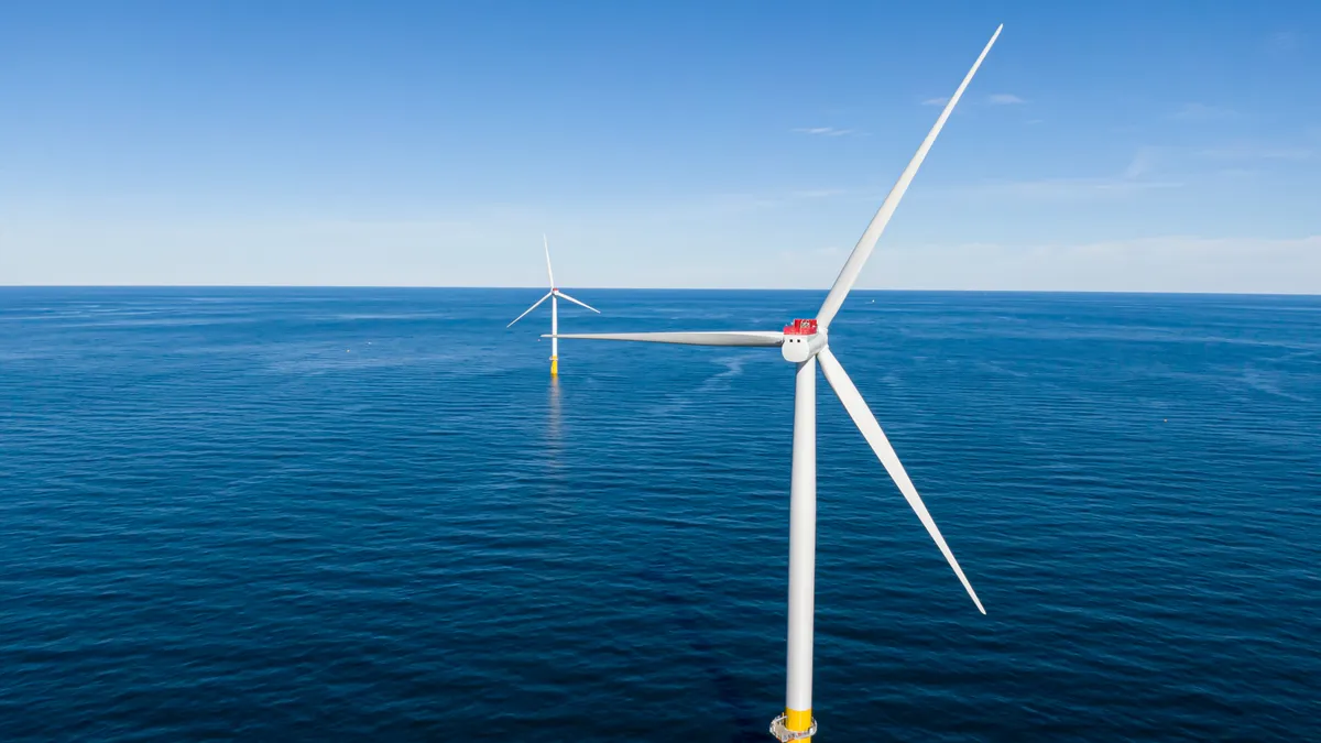 Pilot turbines for Dominion Energy's 2.5 GW Coastal Virginia Offshore Wind project