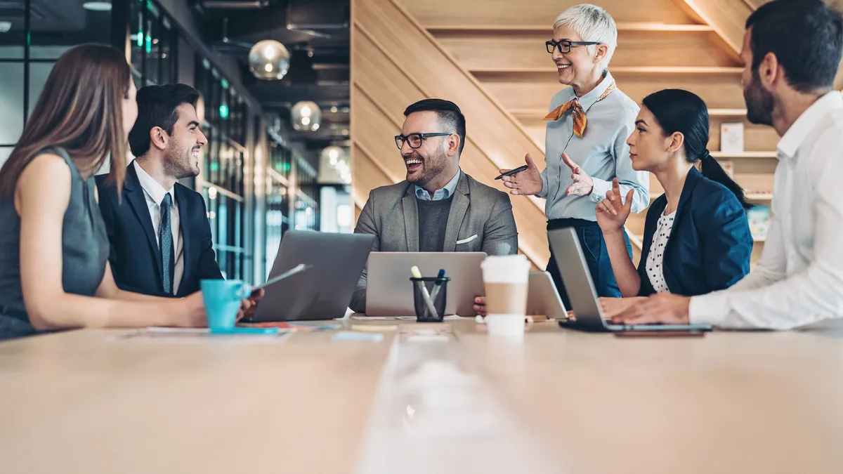 Group of people during a business meeting