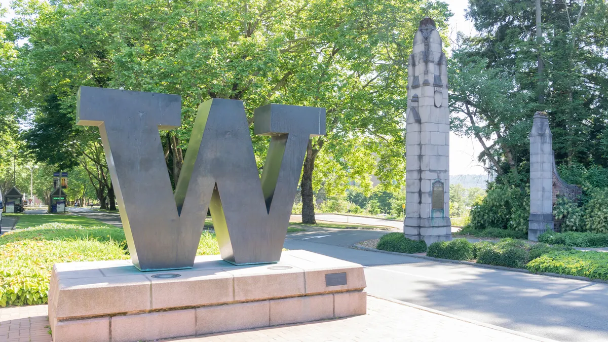 University of Washington letter mark statute on campus
