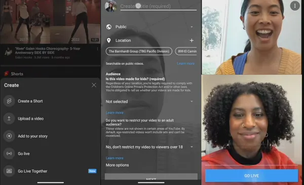 YouTube Go Live Together
