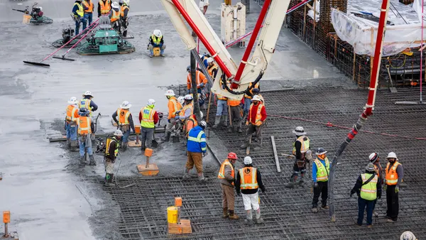 Approximately 150 workers were on site to complete the first mat pour at One Beverly Hills in Los Angeles, Calif. over the weekend of Nov. 22.