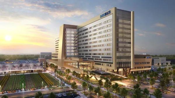 Rendering of the $1.6 billion hospital on the Harris Health Lyndon B. Johnson Hospital Campus in northeast Houston.