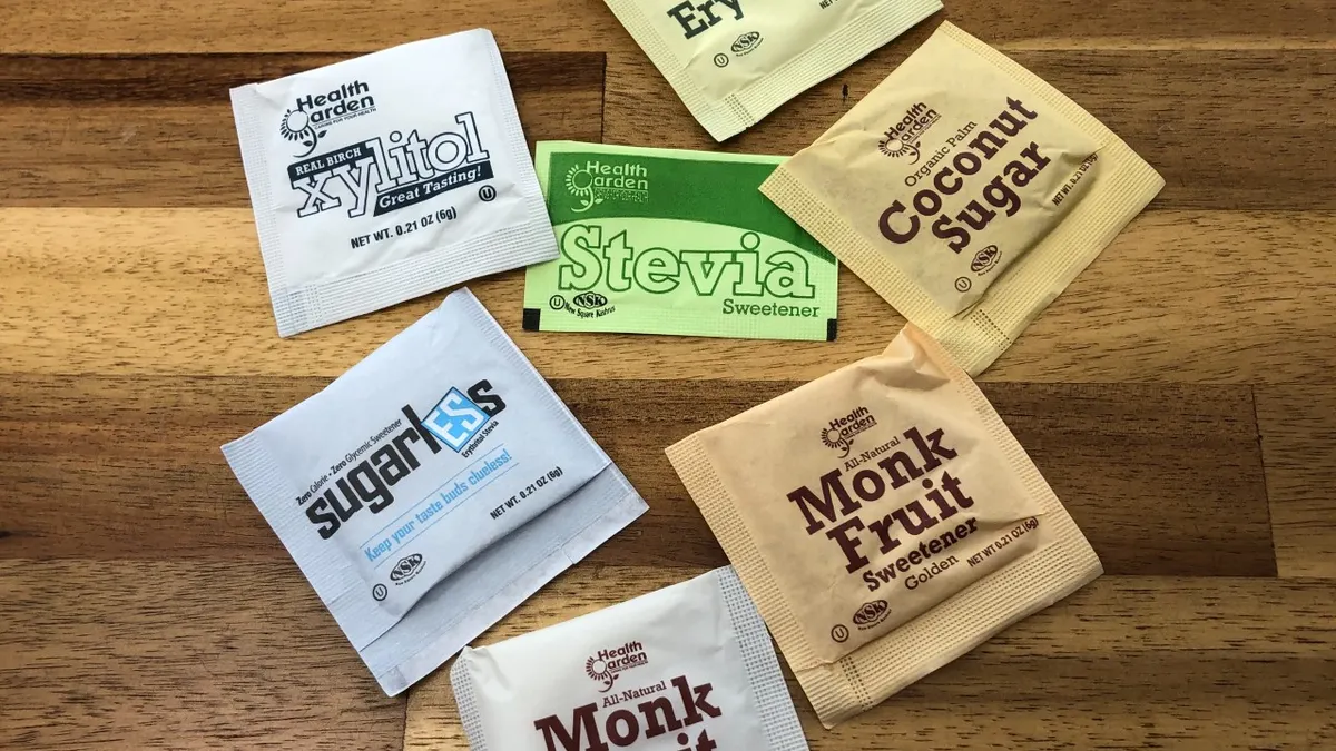 packets of sugar alternatives