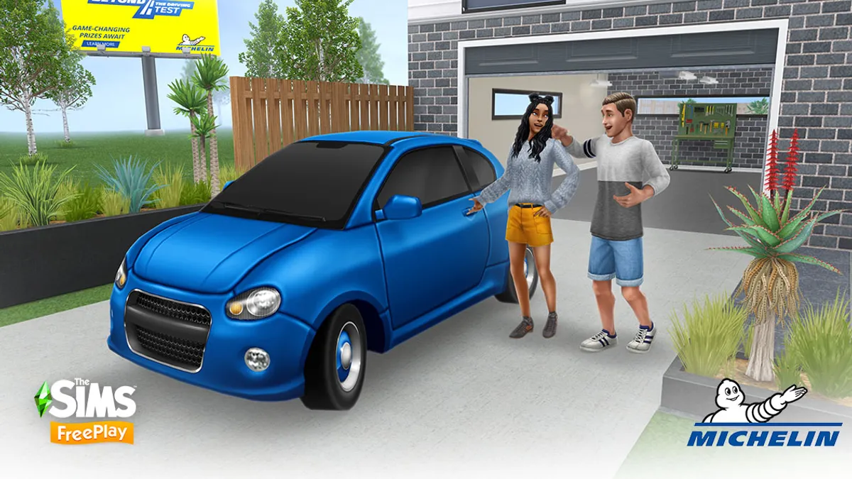 Michelin's The Sims mobile game integration