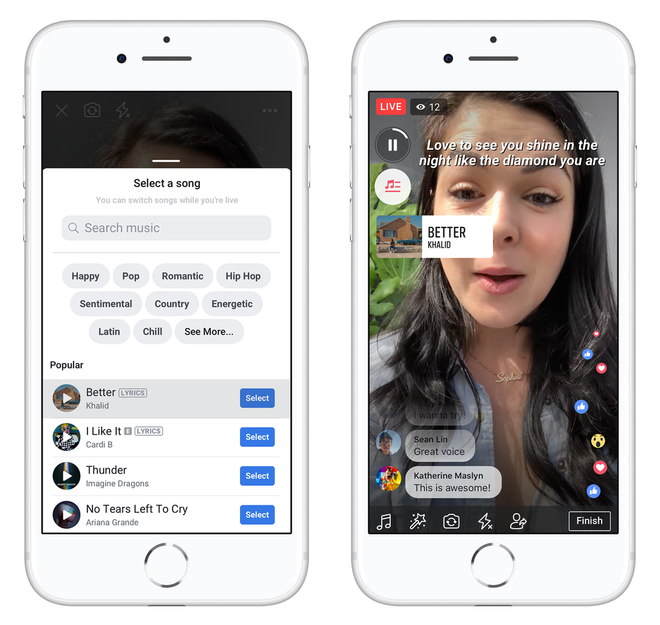 Facebook's Lip Synch Live screenshots