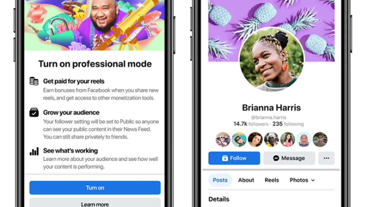 Facebook Professional Mode for Profiles