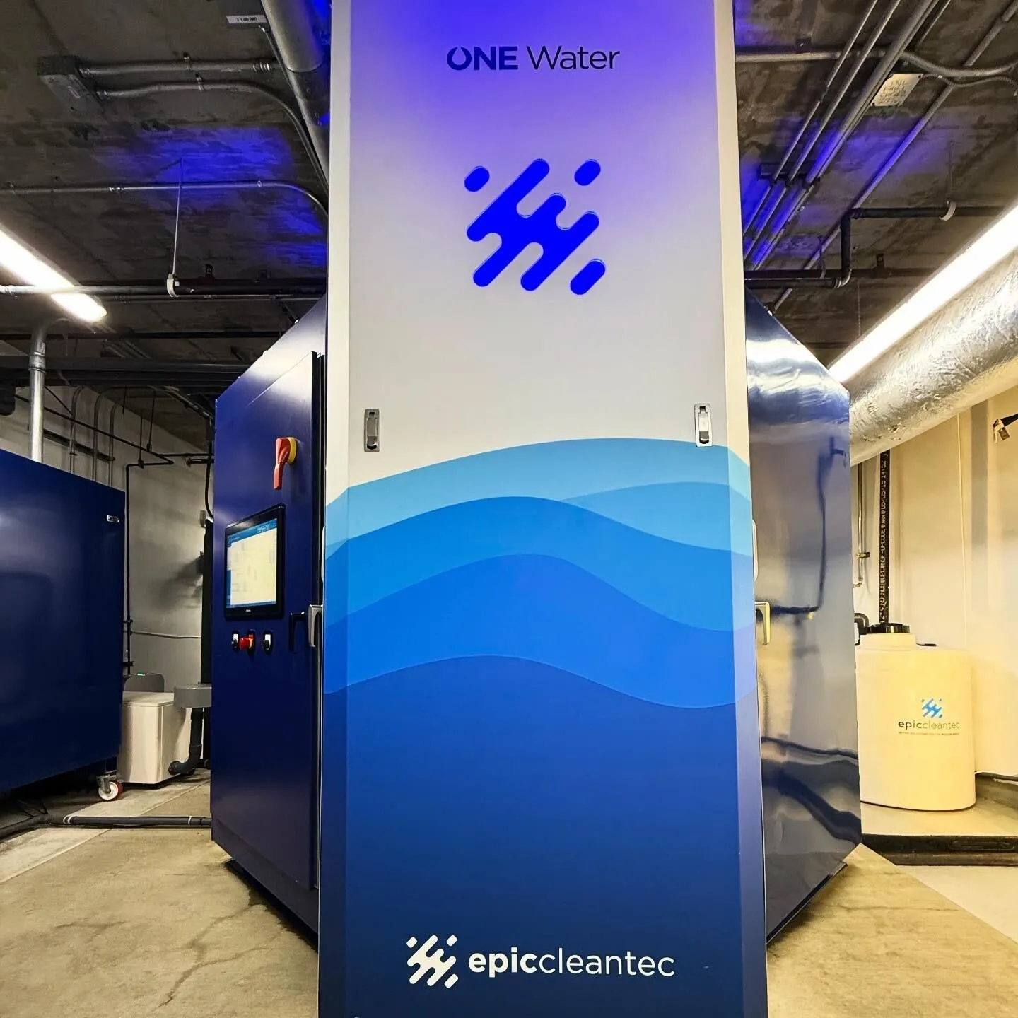 An on-site water recycling system from Epic Cleantec sits in the basement of the Waldorf Astoria Beverly Hills.