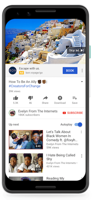 New YouTube CTA overlay