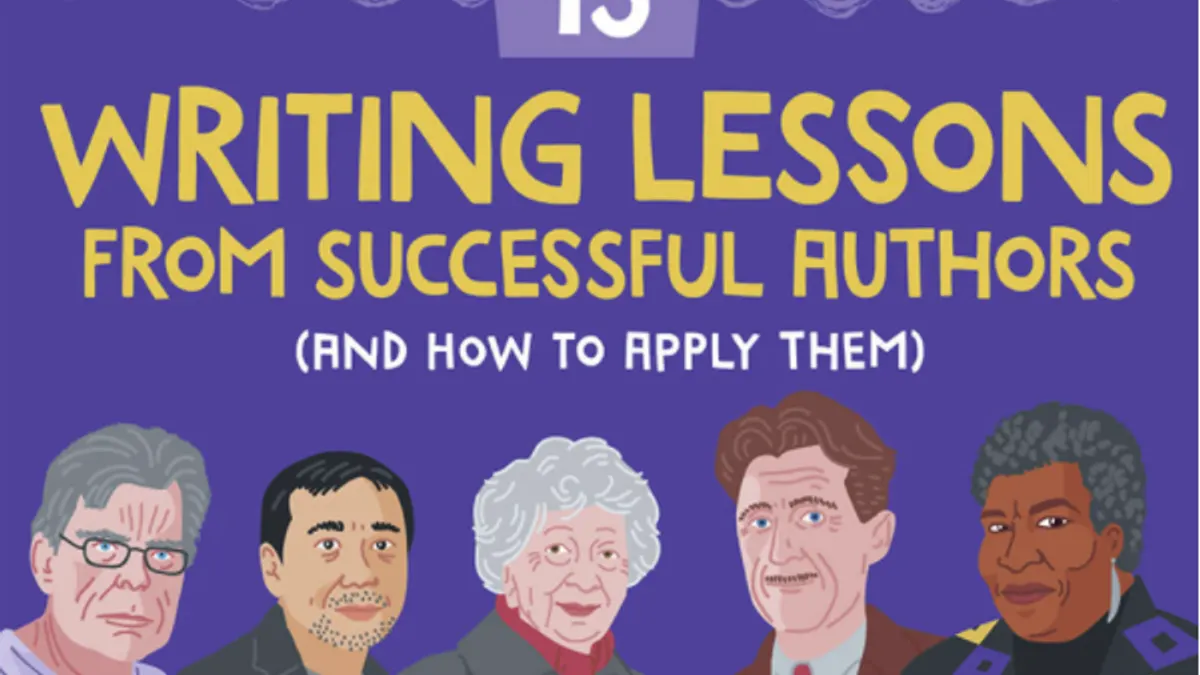 15 Writing Lessons infographic