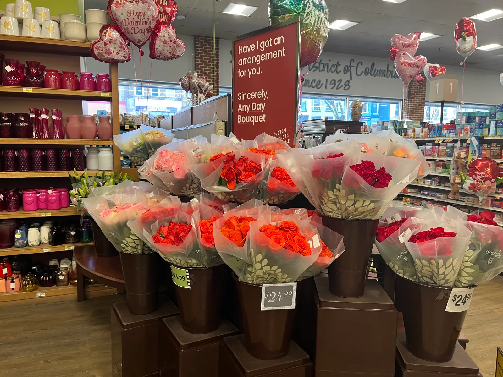 Flowers at a grocery store.