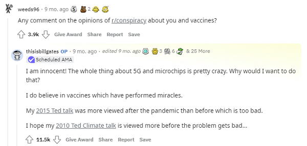 Bill Gates AMA