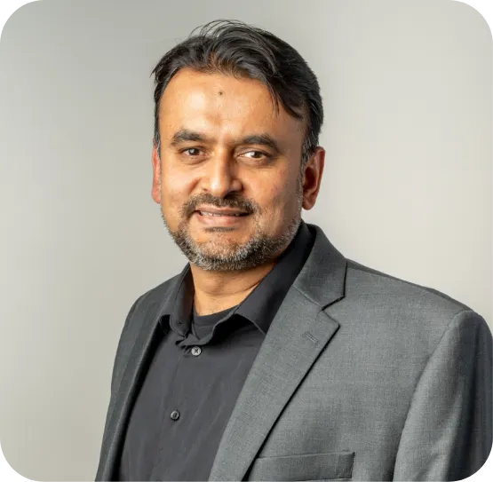 A portrait of Shakti Narayan, CEO of Accent Therapeutics.