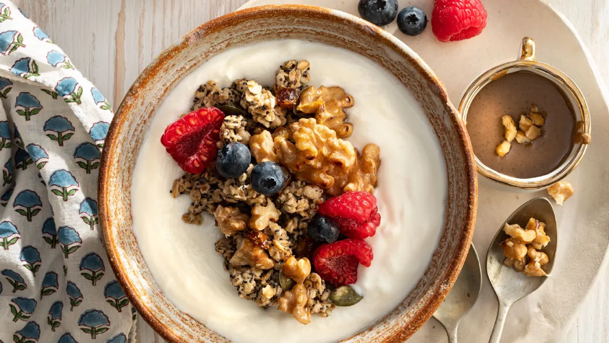 Bowl of nuts and berries