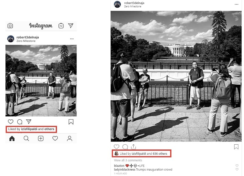 Instagram Like test