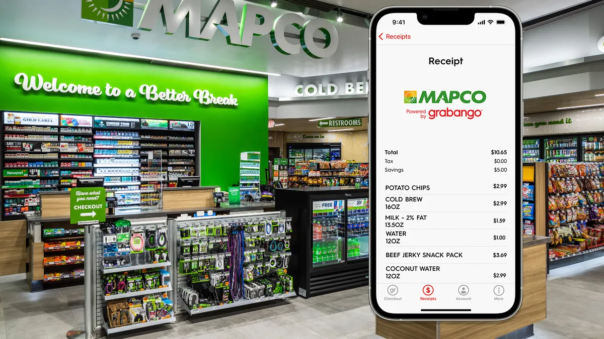 Image showing Grabango frictionless checkout technology in Mapco store