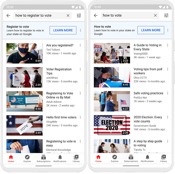 YouTube voting awareness