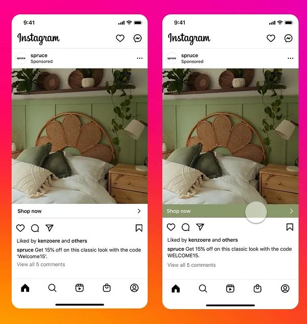 Instagram ads with promo codes