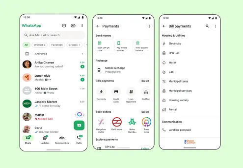 WhatsApp adds bill payment in India
