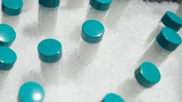 A closeup of recycled polypropylene made by PureCycle