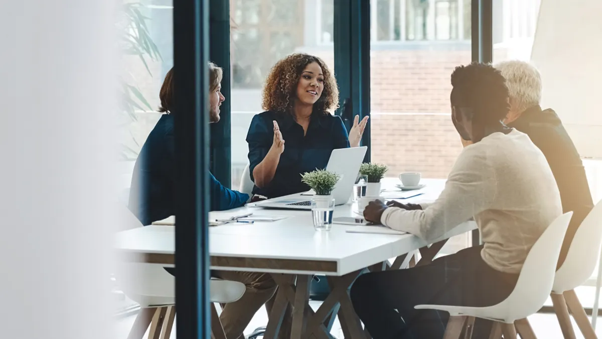 Group of people having a meeting
